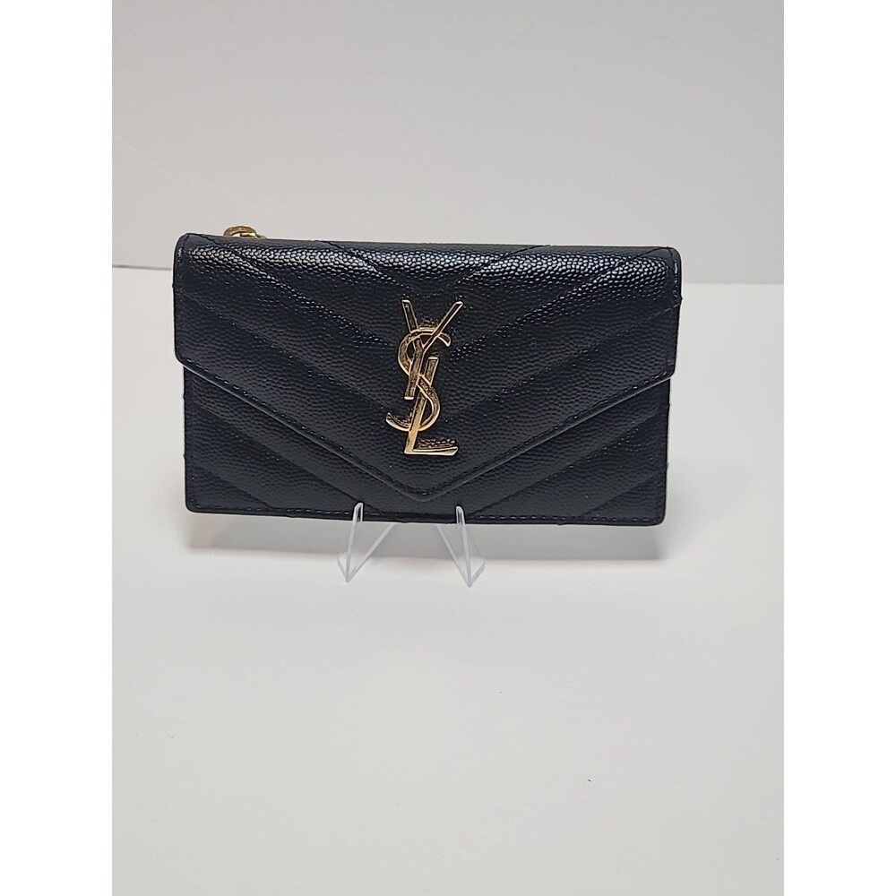 YSL SAINT LAURANT CASSANDRE MATELASSΓ WALLET IN LAMBSKIN (authentic)